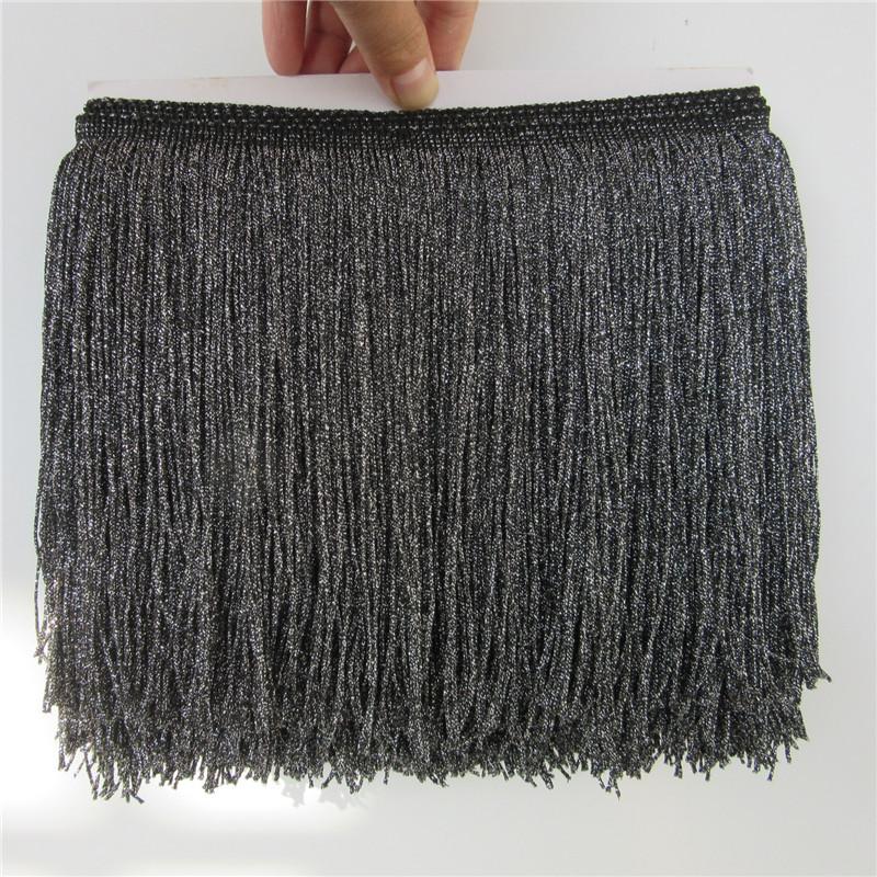 20Cm Gold Nylon Row Beard Latin Dance Dress Decorative Diy Dress Fringed Lace Clothing Accessories