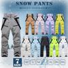 LOKIPONG Snowboard Pants for Men and Thermal Fleece Windproof and with Shovel and Fluorescent Size XS Women, Lining, Waterproof, Suspenders, Green,