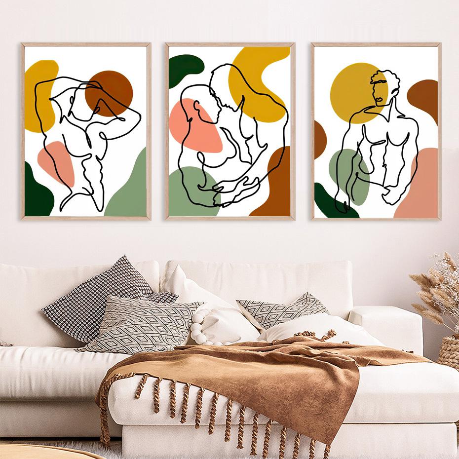 Homosexuality Gay Wedding Anniversary Love Gift Couple Wall Art Print Canvas Painting Nordic Poster Decor Pictures Living Room