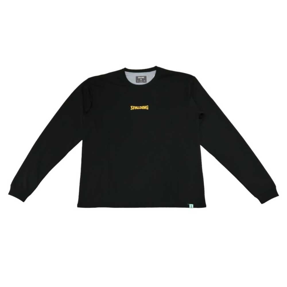SPALDING Patrick Star Big Face Long Sleeve T-Shirt, Black, Size XS (SMT24145S)