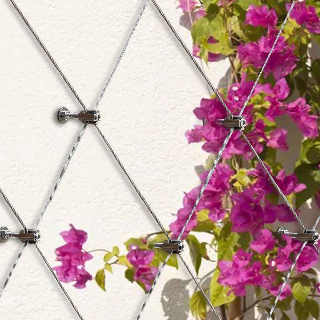 10 Pieces Trellis Crosshead Hubs Climbing Plants Kit Stainless Supports Expansion Anchors