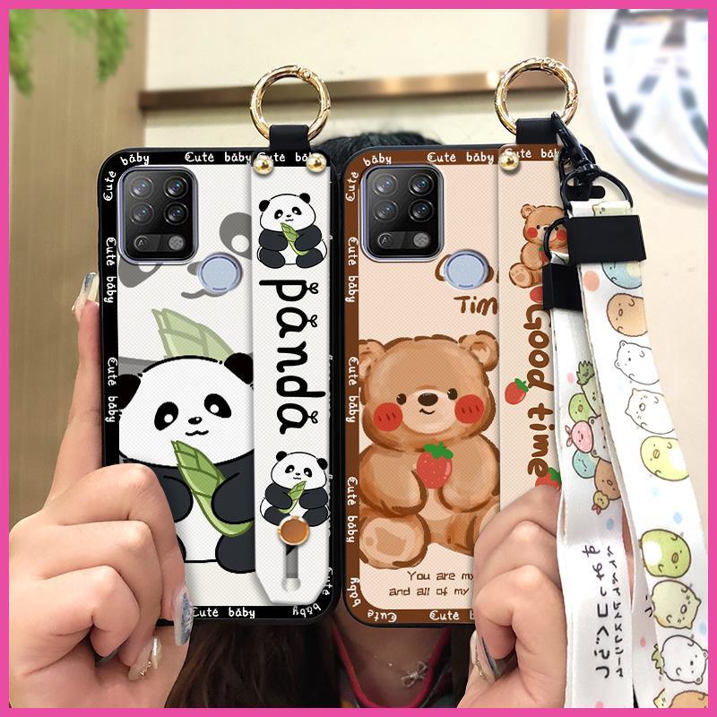 Wristband Silicone Phone Case For Tecno Pova/LD7 Anti-dust Phone Holder Protective Back Cover Kickstand Fashion Design