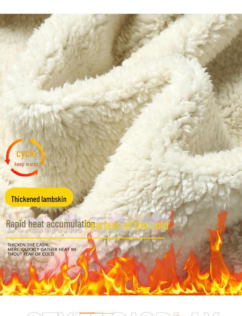 Men's Plus Size Lamb Fleece Jacket - Warm Polar Fleece for Autumn & Winter