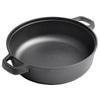ZISIZ Deep Cast Iron Frying Pan