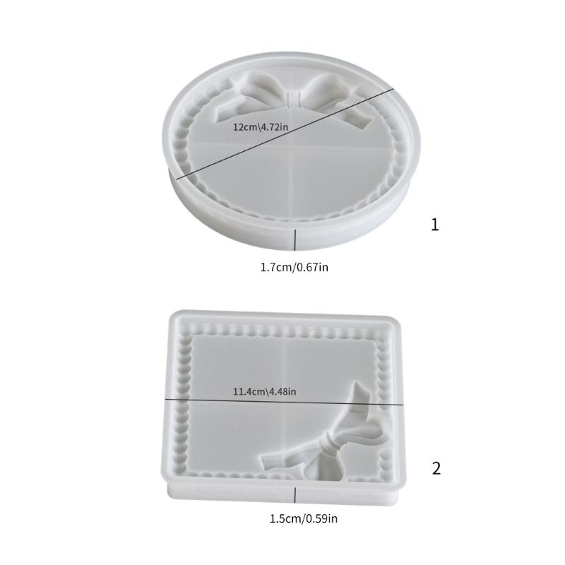 Round Silicone Tray Mold Handmade Coasters Mould Candle Tray Molds for Creating Resin Coasters and Functional Art Pieces