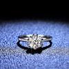 D Farbe 1ct Moissanit Diamantring 925 Sterling Silber Ring klassischer Diamantring Damen Verlobungsring Ehering Geschenk für Freundin