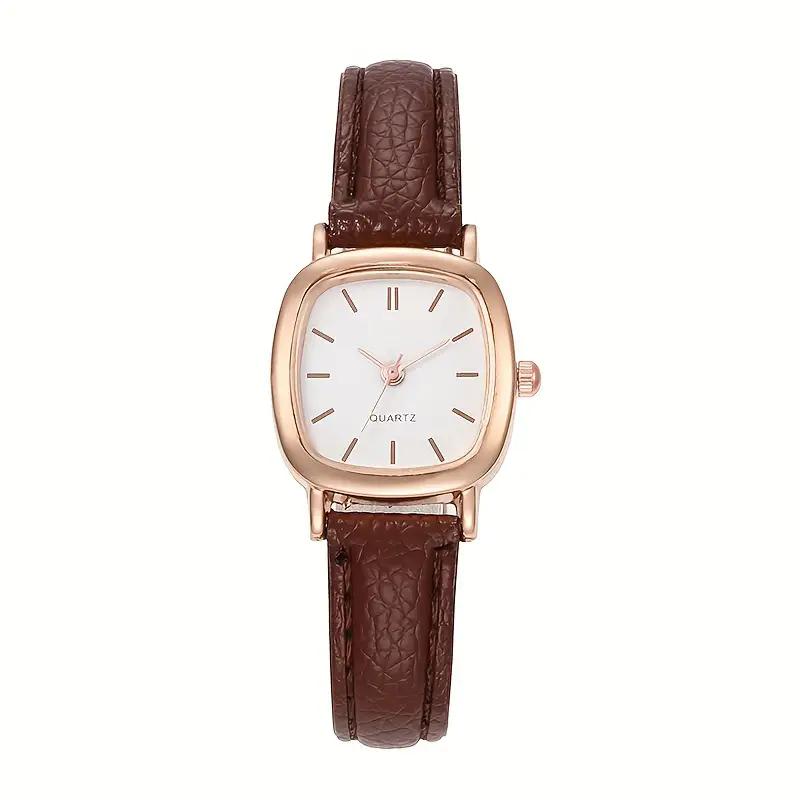 2 Pezzi Orologi Donna Orologio di Coppia Orologio da Polso al Quarzo Donna Orologi in PU Lether Orologio da Donna Regalo per Festival relogio feminino