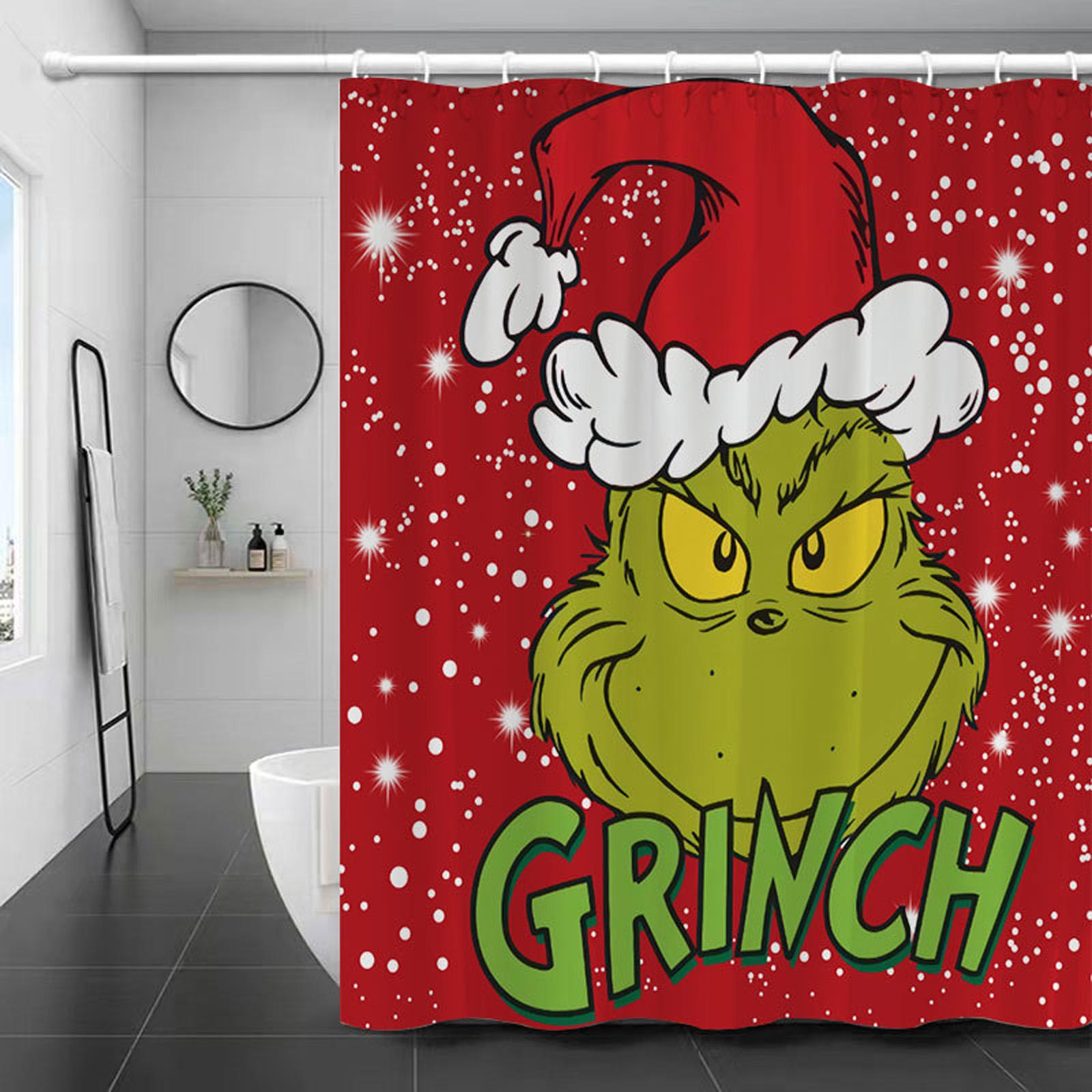 

Рождественская шторка для ванной с принтом One Size