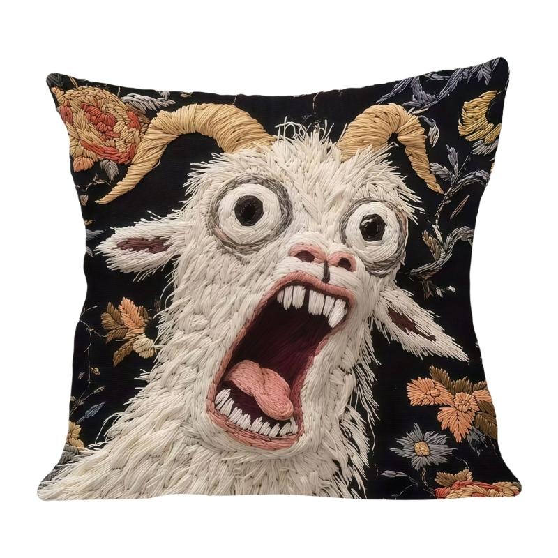 

Lovely Creature Themed Square Pillowcase 45Cm Easy Caring Fabric For Daily Use
