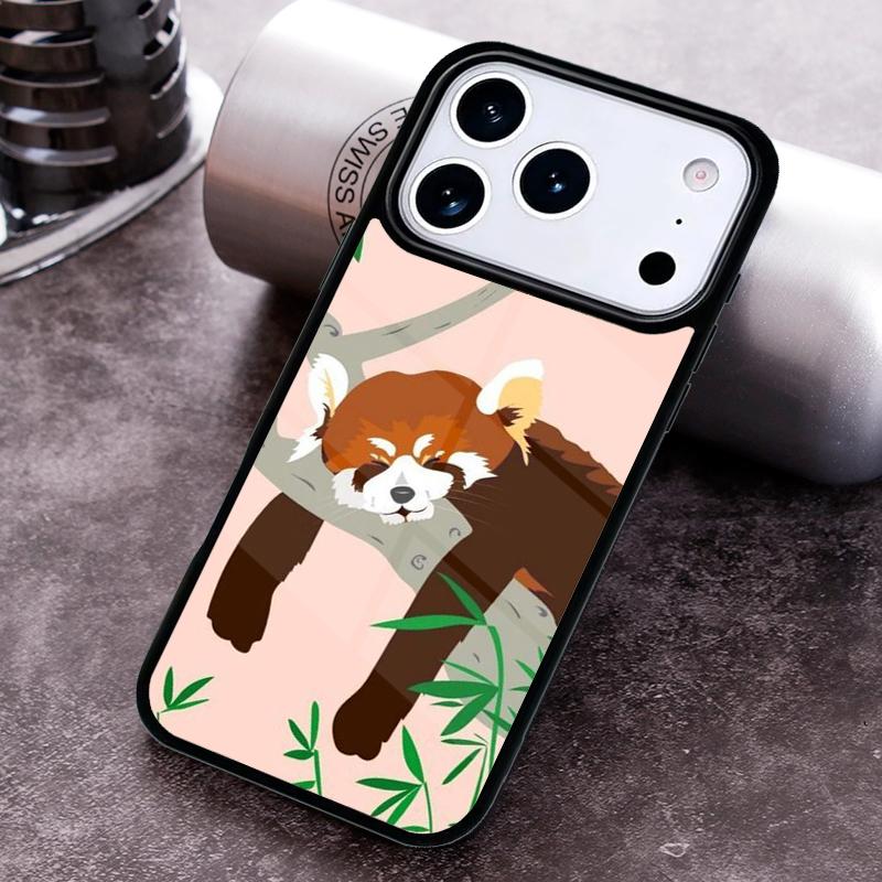 Red Panda Phone Case for iPhone 17 16 15 Pro Max Air 14 13 12 11 Plus Shockproof Capa Cover