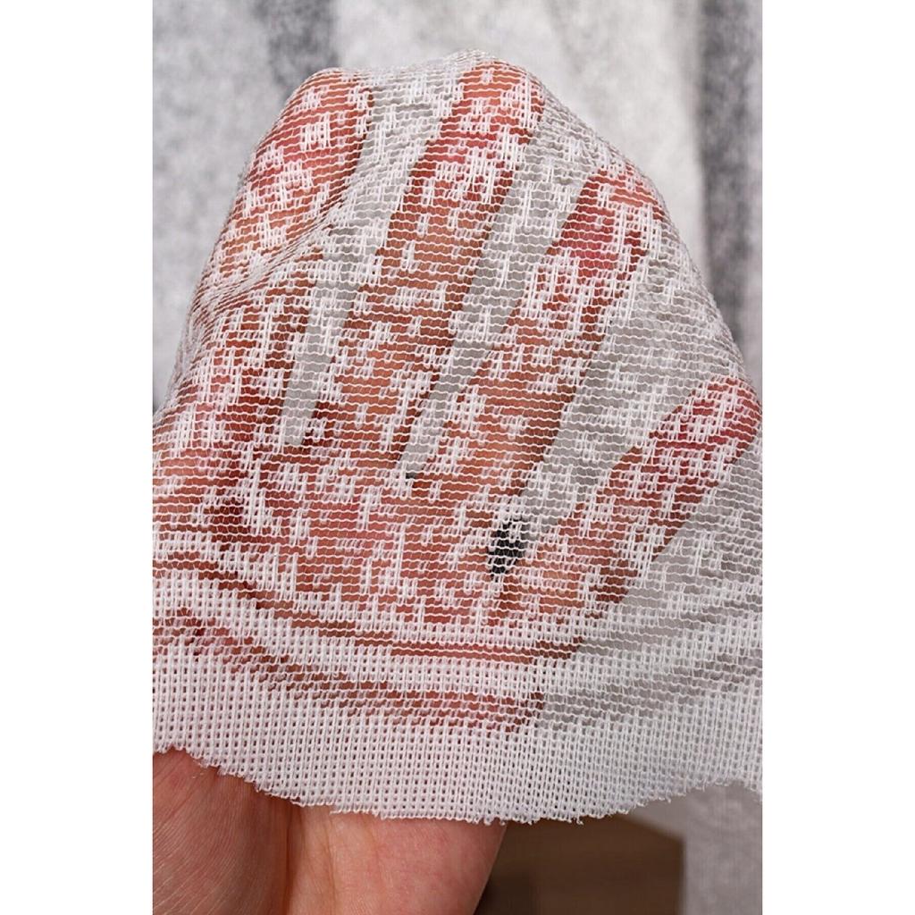 Bügelsand Schneeflockenmuster Muster Waben Salon Küche Balkon Vorhang 1x2 spärlich plissierter Tüllvorhang