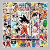 50-Piece Dragon Ball Goku Anime Waterproof Stickers for Suitcase, Laptop, Skateboard