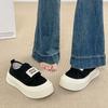 Fashion CRLAYDK Classic Canvas Tennis Shoes for Women Low Top Casual Platform Sneakers Ladies Hook&Loop Fashion Walking Soft Loafers