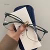 Half Frame Myopia Glasses Retro Anti Blue Neutral Flat Glasses Silicone Nasal Rest Lowering The Head Is Not Easy To Fall Off