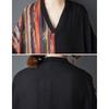 DIMANAF Women Summer New 2025 Plus Size Dress Casual V-Neck Stripe Long Dress Vintage Loose Dress Maxi