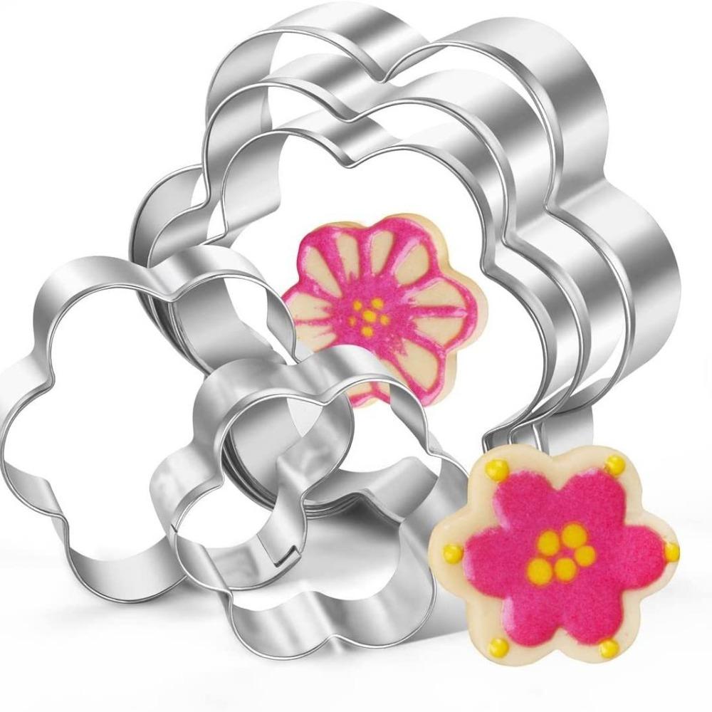 

5 шт. DIY формочки для печенья многоразмерные формочки для печенья бытовые сливовые цветочные формы для печенья имбирные пряники