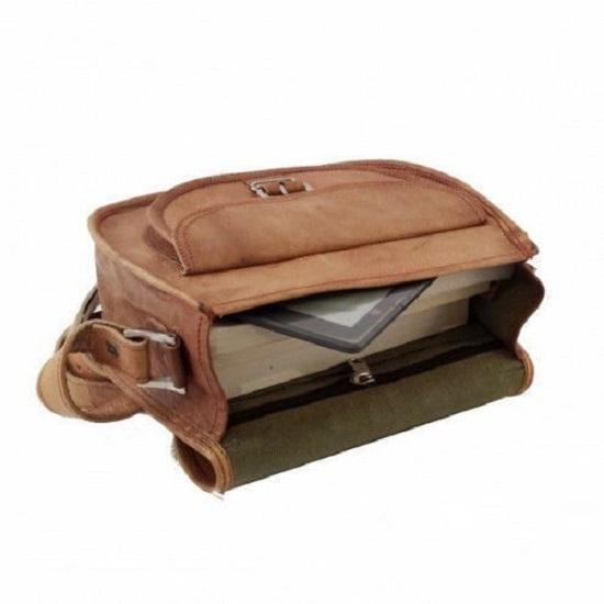 Dámská vintage taška přes rameno z pravé hnědé kůže Messenger Cross Body Sling