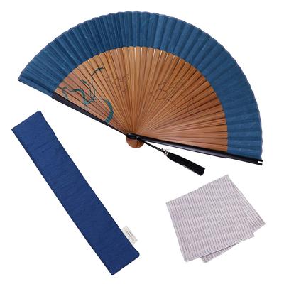 Fan Fan Seti Şık Kabak [Osaka Choseido] Fan, Erkek, Moda, İş, Çanta, Tutucu, Mendil, Pente,