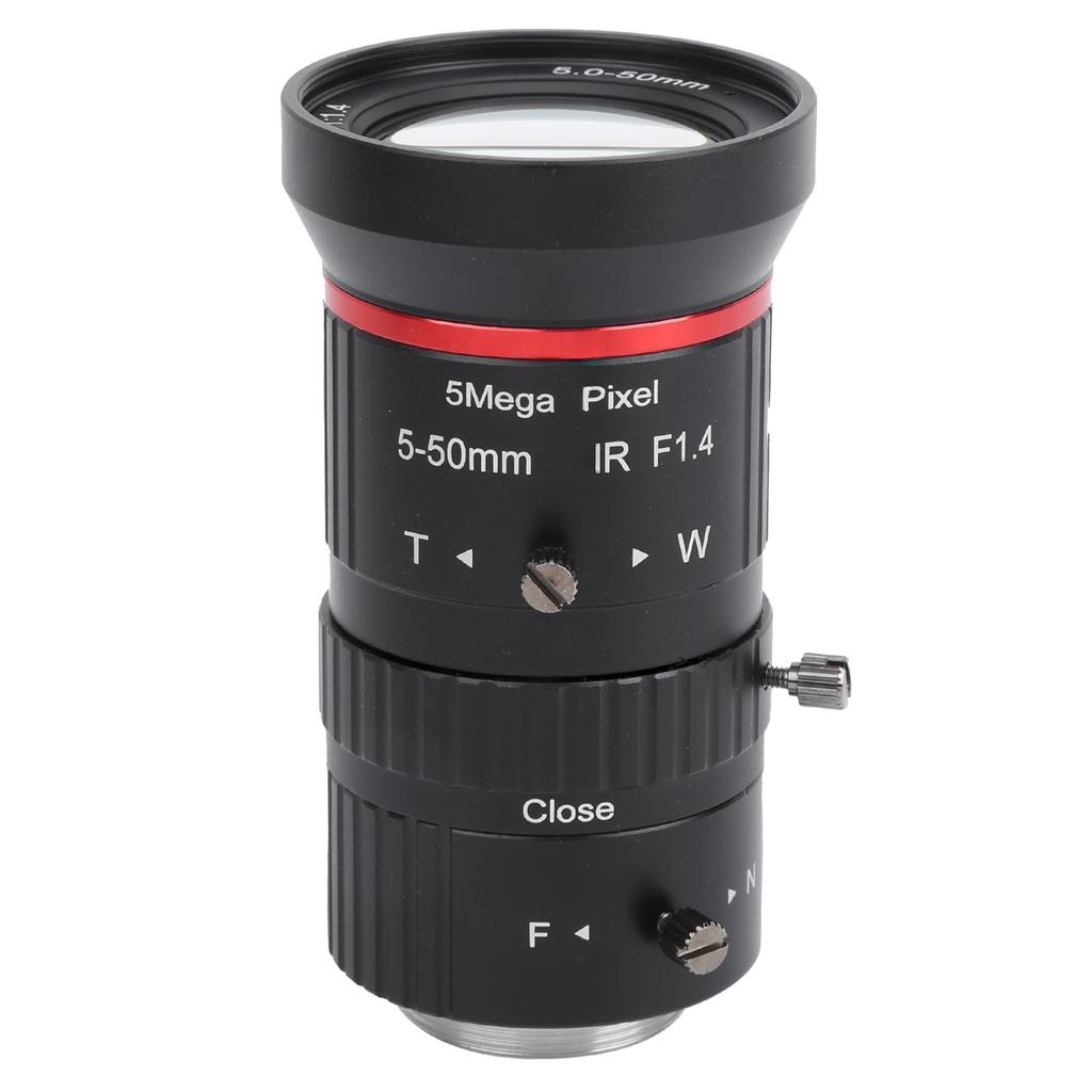 5MP Industrial Zoom Lens CS Mount Manual Aperture FL5‑50mm Security CCTV Accessory