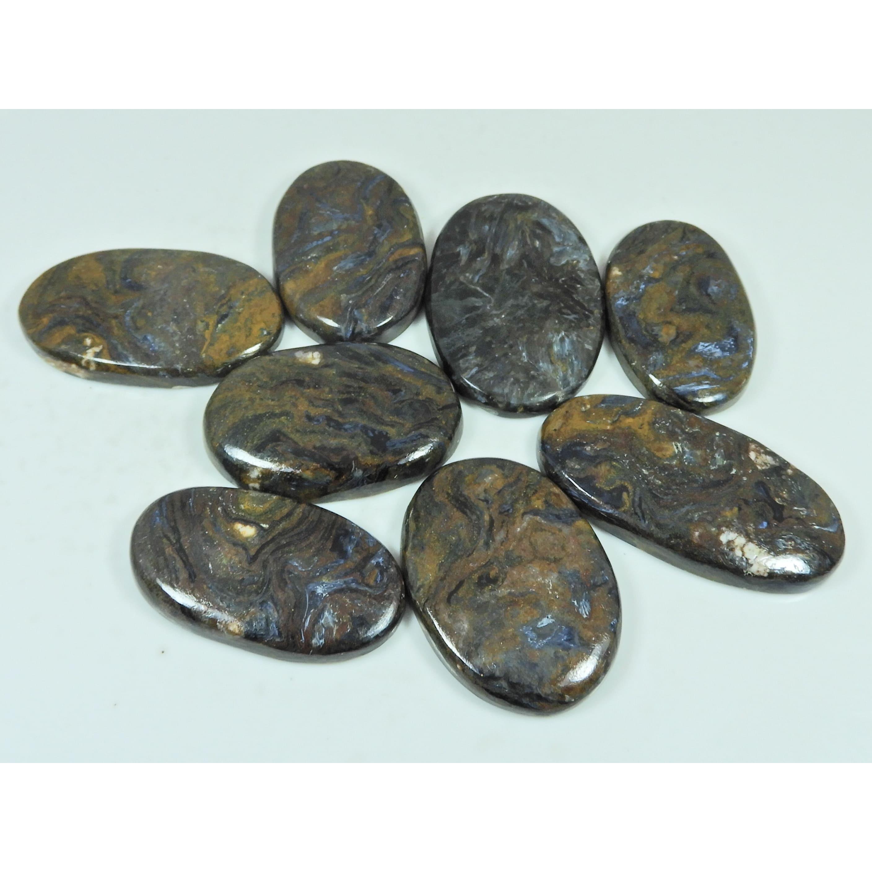 413Cts. Natural Pietersite Oval Shape Cabochon Loose Gemstone 08Pcs Lot C-2885