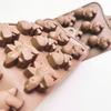 Dinosaur Silicone Chocolate Mold 4 Cavity, for Homemade Chocolates, Candies, Jelly or Ice Cubes, Brown, DIY Baking Tool