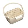 Retractable Kitchen Drain Basket Rotating Design Quick Draining Fruit Vegetable Washer Durable Strainer Basket