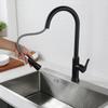 Pull Down Kitchen Sink Faucet 304 Stainless Steel Hot And Cold Mixer Tap Single Handle Double Function Water Kitchen Faucet
