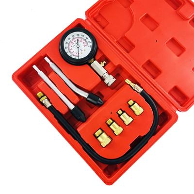 8-piece Set: Engine Cylinder Compression Tester Kit (with Adapter), Automotive Tool Kit (suitable for Passenger Cars, Motorcycles, Trucks, and Snowmob