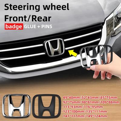 Car Badge Stickers Front Grille Trunk Steering Wheel Logo Rear Trunk Emblem For Civic Fit Jazz Accord CRV HRV City Odyssey
