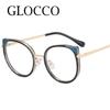 New Design Stylish Women Cat-Eye Shaped Presbyopia Eyeglasses Anti Blue Light PC Screen Glasses Trend Circular Double +Color Frame 0 to +6