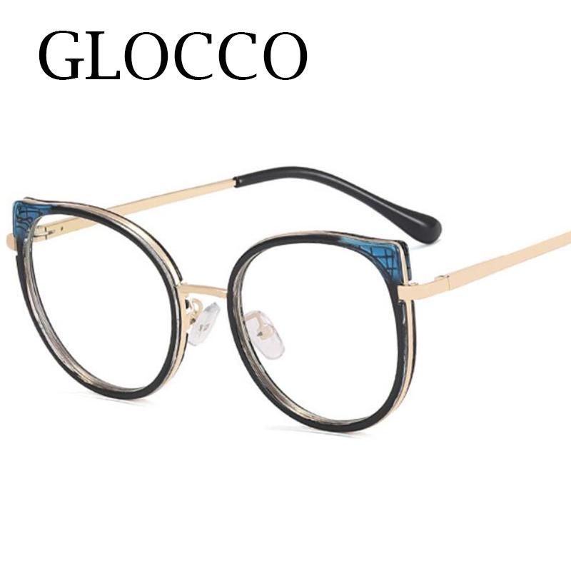 New Design Stylish Women Cat-Eye Shaped Presbyopia Eyeglasses Anti Blue Light PC Screen Glasses Trend Circular Double +Color Frame 0 to +6