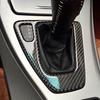 Carbon Fiber Car Center Console Gear Control Button Panel Frame Trim Stickers For BMW 3 Series E90 2005-2012 Accessories