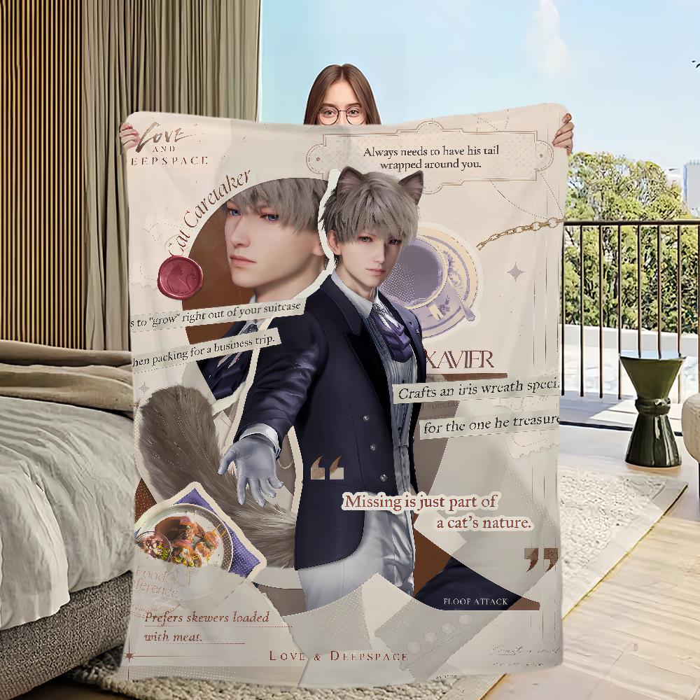 

Love and Deepspace Sylus xavier Caleb Flannel warm comfort soft plush blanket for sofa living room office bedroom travel gift 30x40in