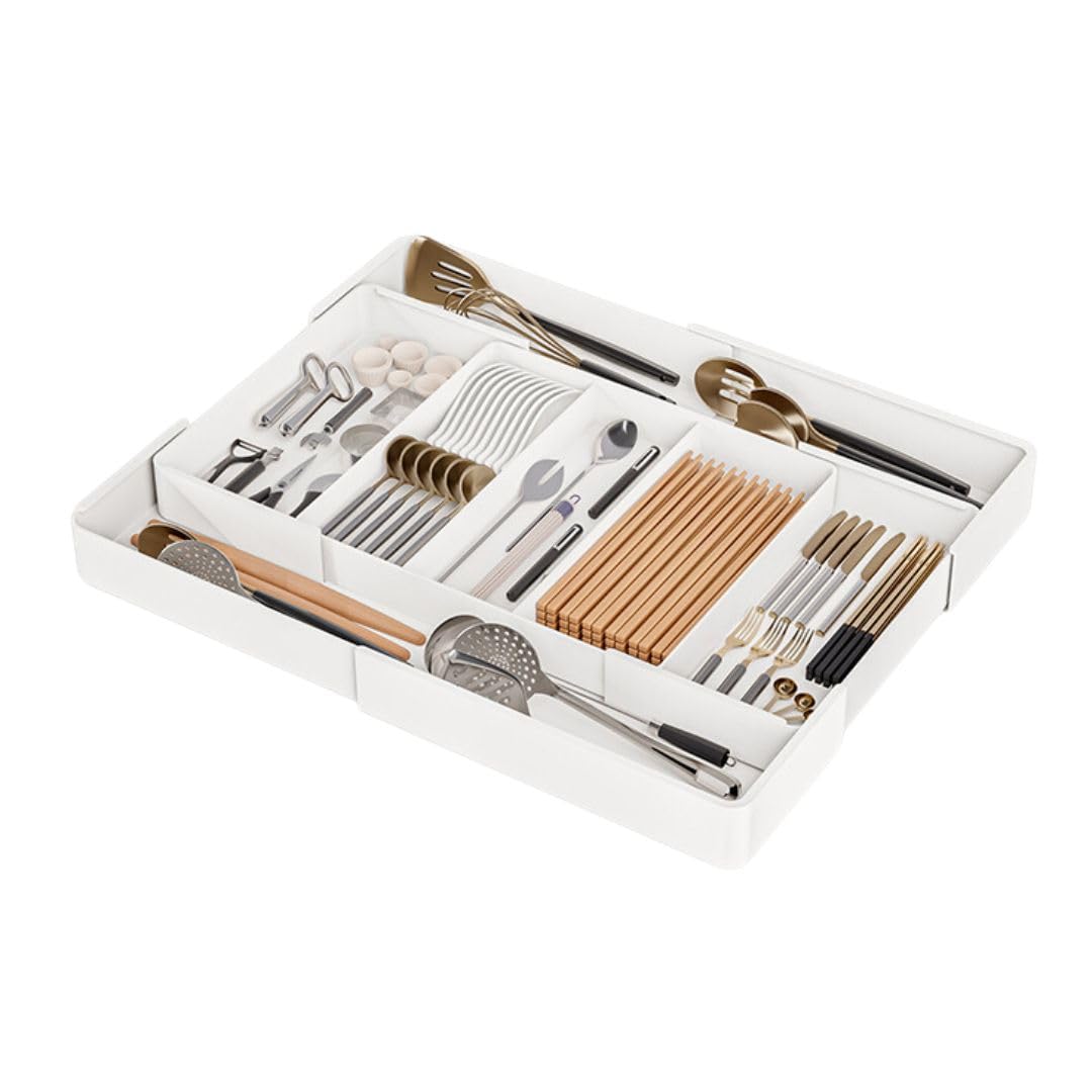 

EINEY Cutlery Case with Drawer Kitchen Cutlery Set Storage Extendable Dish Storage Drawer Small Item Storage Dividers, Storage, Case, Tray, Storage,