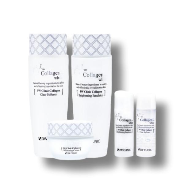 

3W Clinic Collagen White Skincare Set (3-Piece Set + Travel Sizes) 3-Piece Set + Travel Sizes