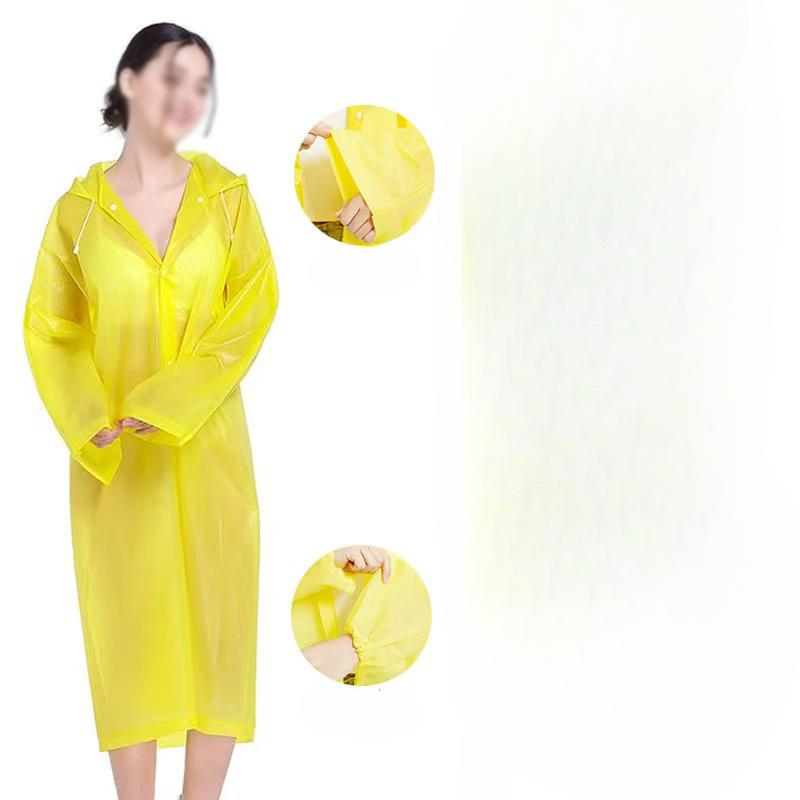 Icke-engångsregnrock Bärbar Vattentät Helkroppsregnrock för Vuxna Resor