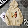 2025 autumn and winter fleece women's sweater threaded cuffs hem loose thermal hooded