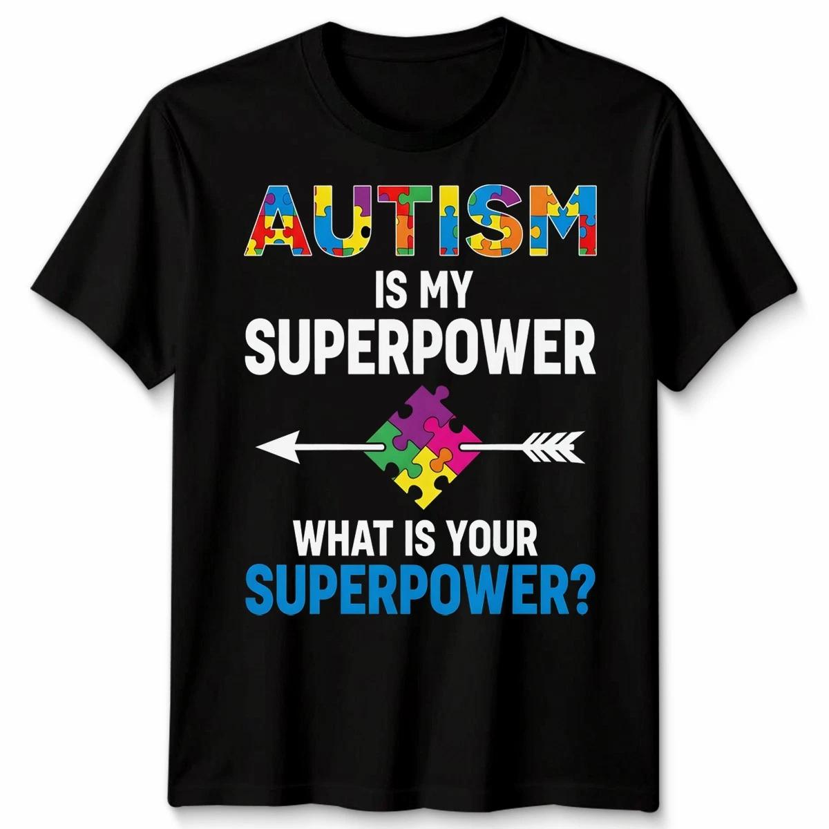 Унисекс Футболка  Аутизм - моя суперсила  с элементом пазла  Осведомленность об аутизме  4XL