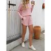 Autumn Twisted Strip Long Sleeve Shorts Striped Two Piece Sets Women’s Sport Suits