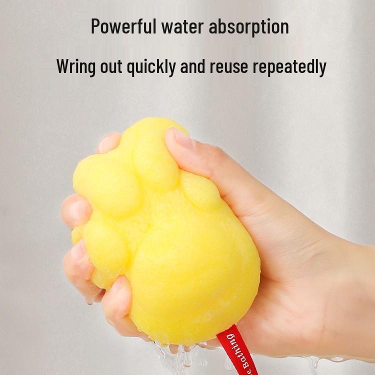 Newborn Bath & Shampoo Sponge Brush: Gentle Exfoliating Cotton for Babies