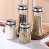 Stainless Steel Multi-Hole Spice Shaker - Glass Seasoning Jar for Salt, Pepper, and Spice Storage