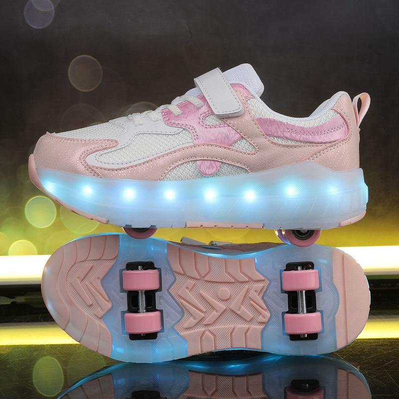 Nuove Scarpe Runaway Scarpe a rotelle a quattro ruote Scarpe per ragazzi Scarpe per bambini con ruote Pattini per ragazze