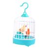 Toy Mini Simulation Animal Chirping Bird Musical Parrot Cage with Realistic Movement And Soft