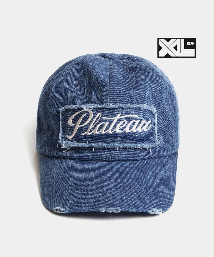 Peullaeto Big Size Washed Ball Cap Xl Plt Denim Cap Blue