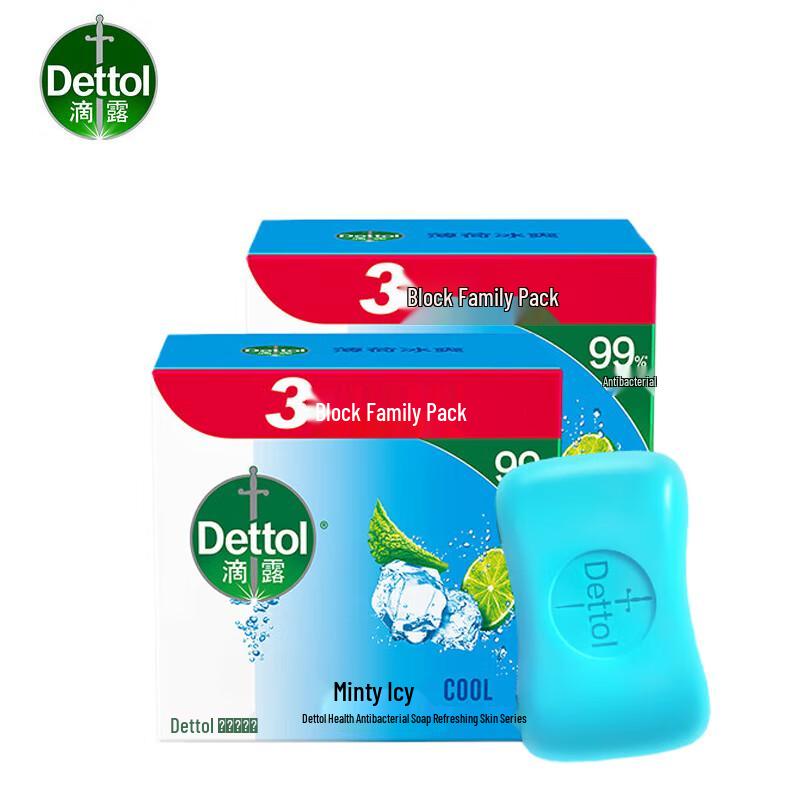 Dettol Mint Icy Cool Bar Soap 6-Pack