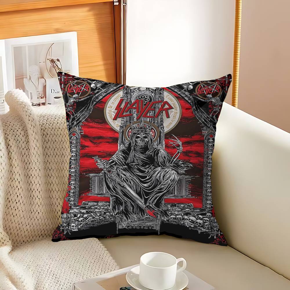 Slayer Heavy Metal Rock Band Pillow Gift Home Office Decoration Pillow Bedroom Sofa Car Cushion CoverPillow Case