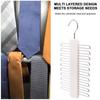 Wooden Tie Rack Space Saving Tie Rack Hanger Multifunctional Small Items Storage Rack for Ties Belt Scarf Organize