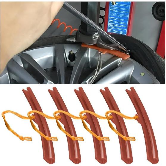 AICEL Car Tire Changing Rim Protector, 5 Pcs Wheel Changing Rim Savers, 15Cm Auto Tire Changer Guard Edge Saver Tool, Fixing Tyre Rim Protective