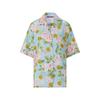 Moschino Flower And Smiley Silk Short Sleeve Shirt