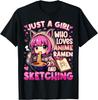 Solo Una Ragazza Che Ama Anime Ramen e Disegnare Giappone Regalo Anime T-Shirt Unisex